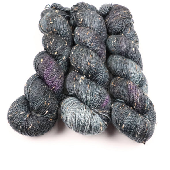 Misty Darkness, Tweed Yarn - fingering weight