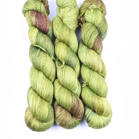 Pine Needles,  SW Merino & silk yarn - fingering weight