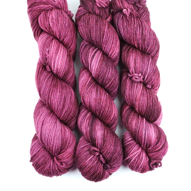 Plum Petals,  SW Merino yarn - Worsted weight