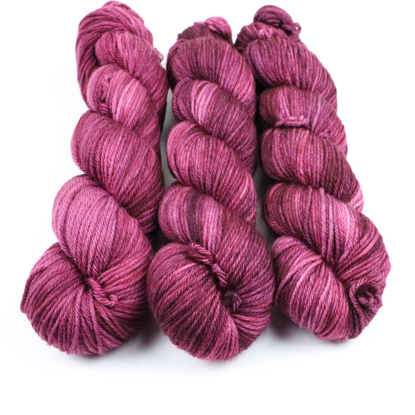 Plum Petals,  SW Merino yarn - Worsted weight