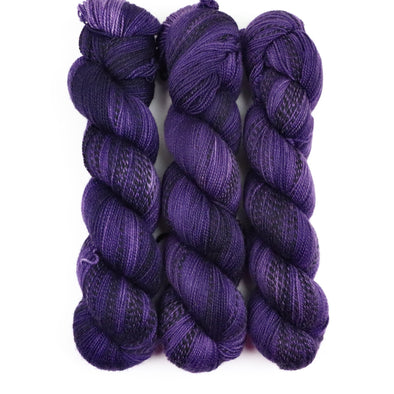 Purple Jewels,  SW Merino & nylon zebra yarn - fingering weight