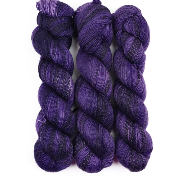 Purple Jewels,  SW Merino & nylon zebra yarn - fingering weight