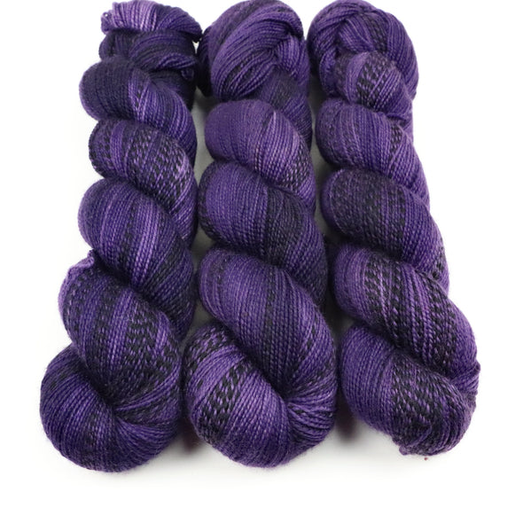 Purple Jewels,  SW Merino & nylon zebra yarn - fingering weight