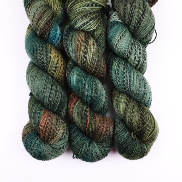 Sagebrush,  SW Merino & nylon zebra yarn - fingering weight