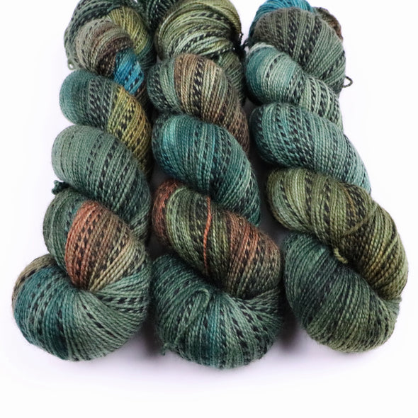 Sagebrush,  SW Merino & nylon zebra yarn - fingering weight