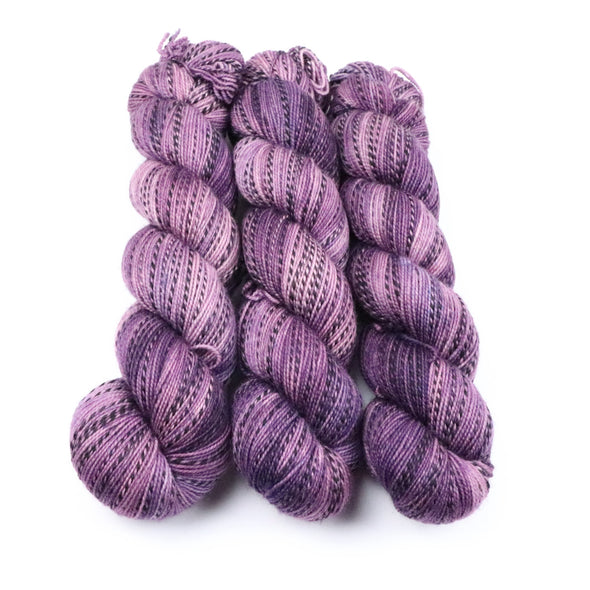 Shimmering Tulips,  SW Merino & nylon zebra yarn - fingering weight